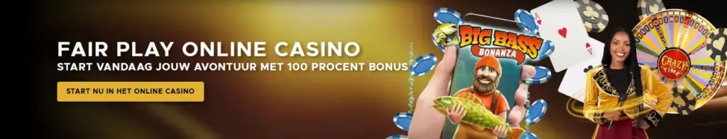 Welkomstbanner van het online casino – openingsbeeld