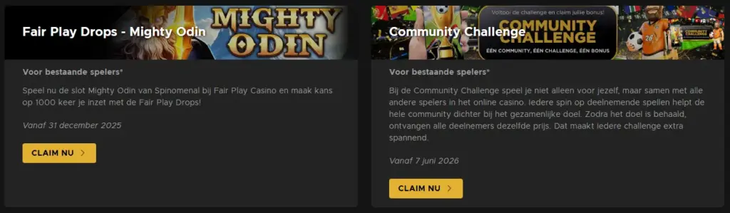 Extra stortingsbonus voor actieve spelers